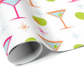 Martinis en Olijfwerkpapier Cadeaupapier (Rol Hoek)