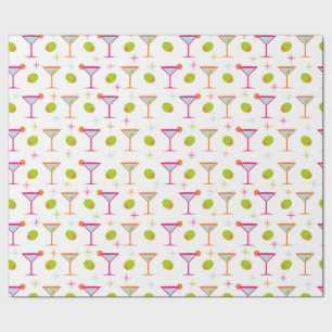 Martinis en Olijfwerkpapier Cadeaupapier