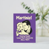 Martinis: Het helpen van Lagere Normen Briefkaart (Staand voorkant)