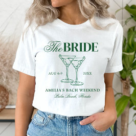 Martinis & Huwelijk Bachelorette Bruid T-shirt