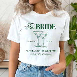 Martinis & Huwelijk Bachelorette Bruid T-shirt