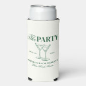 Martinis & Huwelijk Bachelorette Feest Seltzer Blikjeskoeler (Seltzer Voorkant)