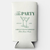 Martinis & Huwelijk Bachelorette Feest Seltzer Blikjeskoeler (Voorkant)