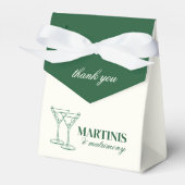 Martinis & Huwelijk Bachelorette Weekend Bedankdoosjes (Voorkant Zijde)