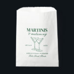 Martinis & Huwelijk Bachelorette Weekend Bedankzakje<br><div class="desc">Dit ontwerp is voorzien van trendy vette tekst met handgetekende cocktails en een groen martini thema.</div>
