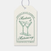 Martinis & Huwelijk Bachelorette Weekend Cadeaulabel (Achterkant)