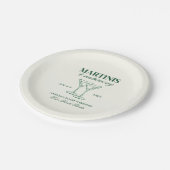 Martinis & Huwelijk Bachelorette Weekend Papieren Bordje (Gekanteld)