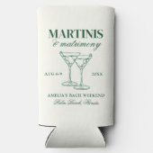 Martinis & Huwelijk Bachelorette Weekend Seltzer Blikjeskoeler (Achterkant)