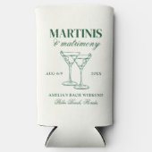 Martinis & Huwelijk Bachelorette Weekend Seltzer Blikjeskoeler (Voorkant)