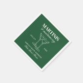 Martinis & Huwelijk Bachelorette Weekend Servet (Hoek)