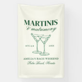 Martinis & Huwelijk Bachelorette Weekend Spandoek (Verticaal)