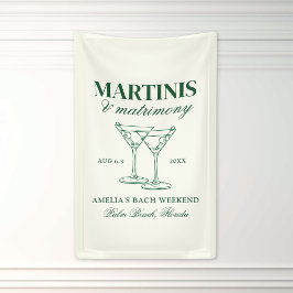 Martinis & Huwelijk Bachelorette Weekend Spandoek