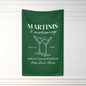 Martinis & Huwelijk Bachelorette Weekend Spandoek