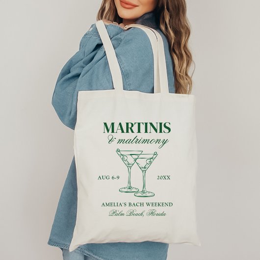 Martinis & Huwelijk Bachelorette Weekend Tote Bag