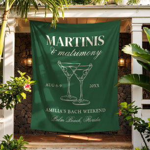 Martinis & Huwelijk Bachelorette Weekend Wandkleed