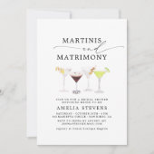 Martinis & Huwelijk bruidsdouche uitnodiging (Voorkant)