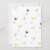 Martinis & Huwelijk bruidsdouche uitnodiging (Achterkant)