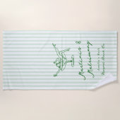 Martinis & Huwelijk Groene Bachelorette Strandlaken (Voorkant)