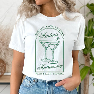 Martinis & Huwelijk Juffrouwenfeest T-shirt
