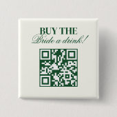 Martinis & Huwelijk Koop De Bruid Een Drink Vierkante Button 5,1 Cm (Voorkant)