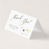 Martinis & Huwelijk Vrijgezellenfeest Dank u Kaart (Voorkant)