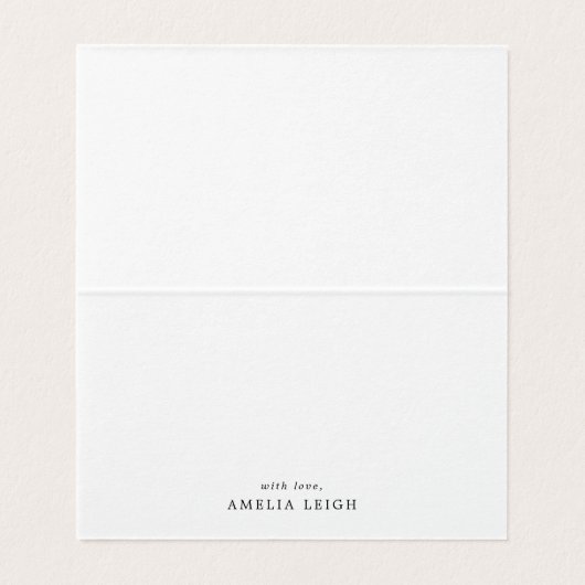 Martinis & Huwelijk Vrijgezellenfeest Dank u Kaart (Binnenkant ongevouwen)