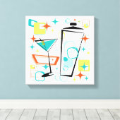Martinis is een Go-Go! Canvas Afdruk (Insitu (Houten vloer))