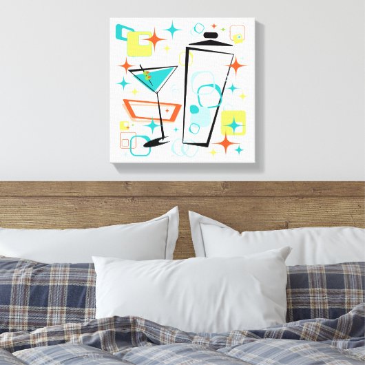Martinis is een Go-Go! Canvas Afdruk (Insitu (Slaapkamer))