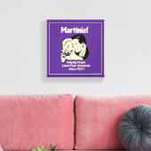 Martinis. Mannen helpen hun normen te verlagen sin Canvas Afdruk (Insitu (Woonkamer))