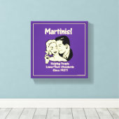 Martinis. Mannen helpen hun normen te verlagen sin Canvas Afdruk (Insitu (Houten vloer))