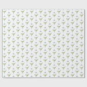 Martinis op wit cadeaupapier (Vlak)