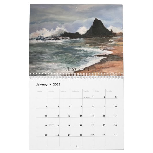 Martin's Beach 2026 CALENDAR Kalender (Jan 2026)