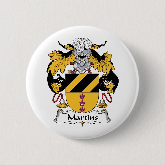 Martins Family Crest Ronde Button 5,7 Cm (Voorkant)