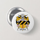 Martins Family Crest Ronde Button 5,7 Cm (Voorkant /achterkant)
