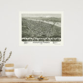 Martin's Ferry, OH Panoramic Map - 1899 Poster (Keuken)