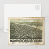 Martin's Ferry Ohio van Thaddeus Fowler (1899) Briefkaart (Voorkant / Achterkant)