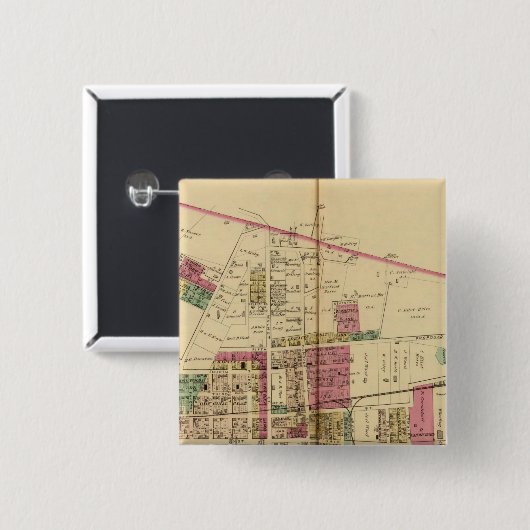 Martin's Ferry Vierkante Button 5,1 Cm (Voorkant /achterkant)