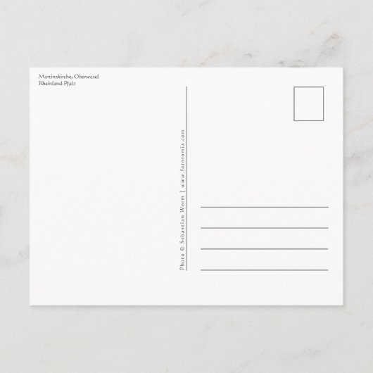 Martinskirche Oberwesel Briefkaart (Achterkant)