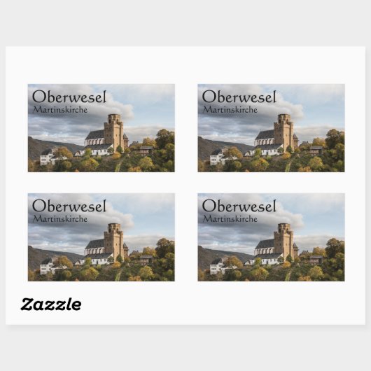Martinskirche Oberwesel Rechthoekige Sticker (Vel)