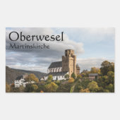 Martinskirche Oberwesel Rechthoekige Sticker (Voorkant)