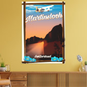 Martinsloch Zwitserland reisposter Canvas Afdruk (Insitu (Woonkamer))