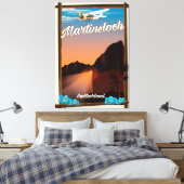Martinsloch Zwitserland reisposter Canvas Afdruk (Insitu (Slaapkamer))