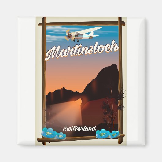Martinsloch Zwitserland reisposter Magneet (Voorkant)