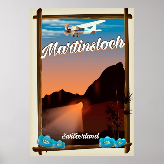Martinsloch Zwitserland reisposter Poster (Voorkant)