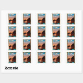 Martinsloch Zwitserland reisposter Vierkante Sticker (Vel)