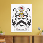 Martinson Family Crest Canvas Afdruk (Insitu (Woonkamer))