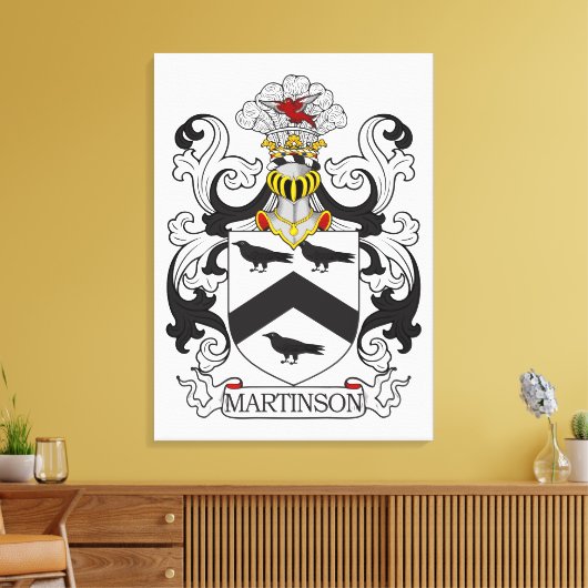 Martinson Family Crest Canvas Afdruk (Insitu (Woonkamer))