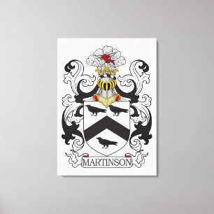Martinson Family Crest Canvas Afdruk