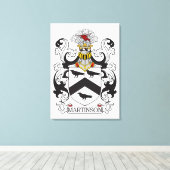 Martinson Family Crest Canvas Afdruk (Insitu (Houten vloer))