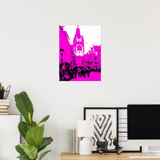 martinstor freiburg pink poster (Thuiskantoor)